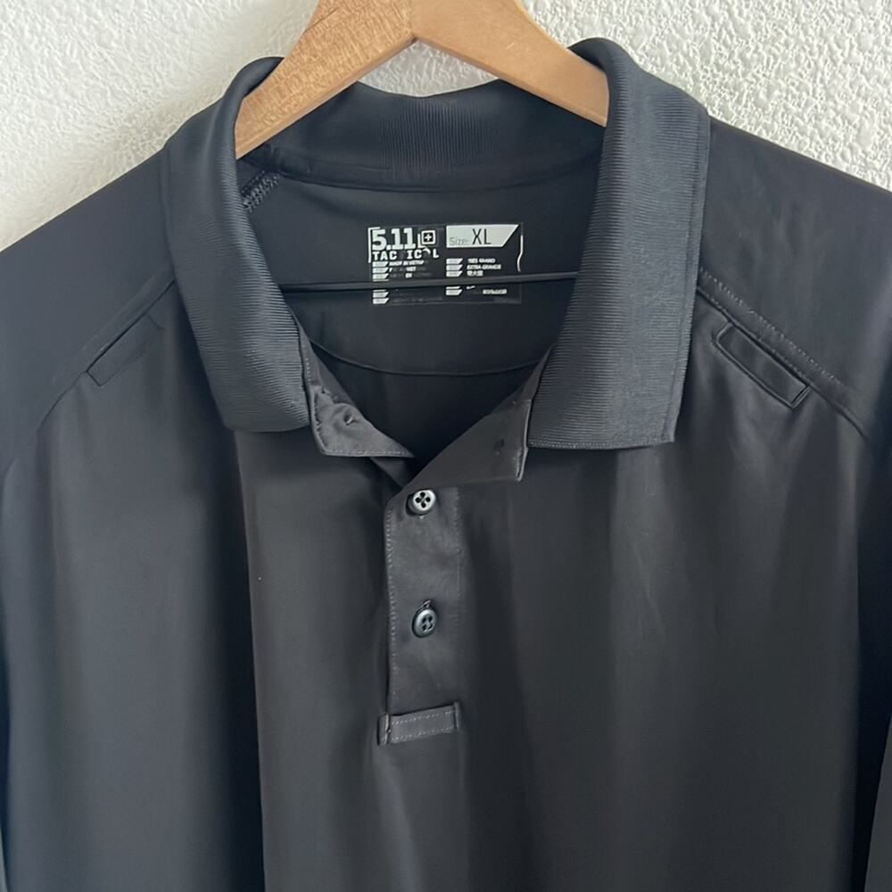 5.11 Tactical Black Men's Polo Shirt Active Pocket Arm XL - Picture 4 of 5
